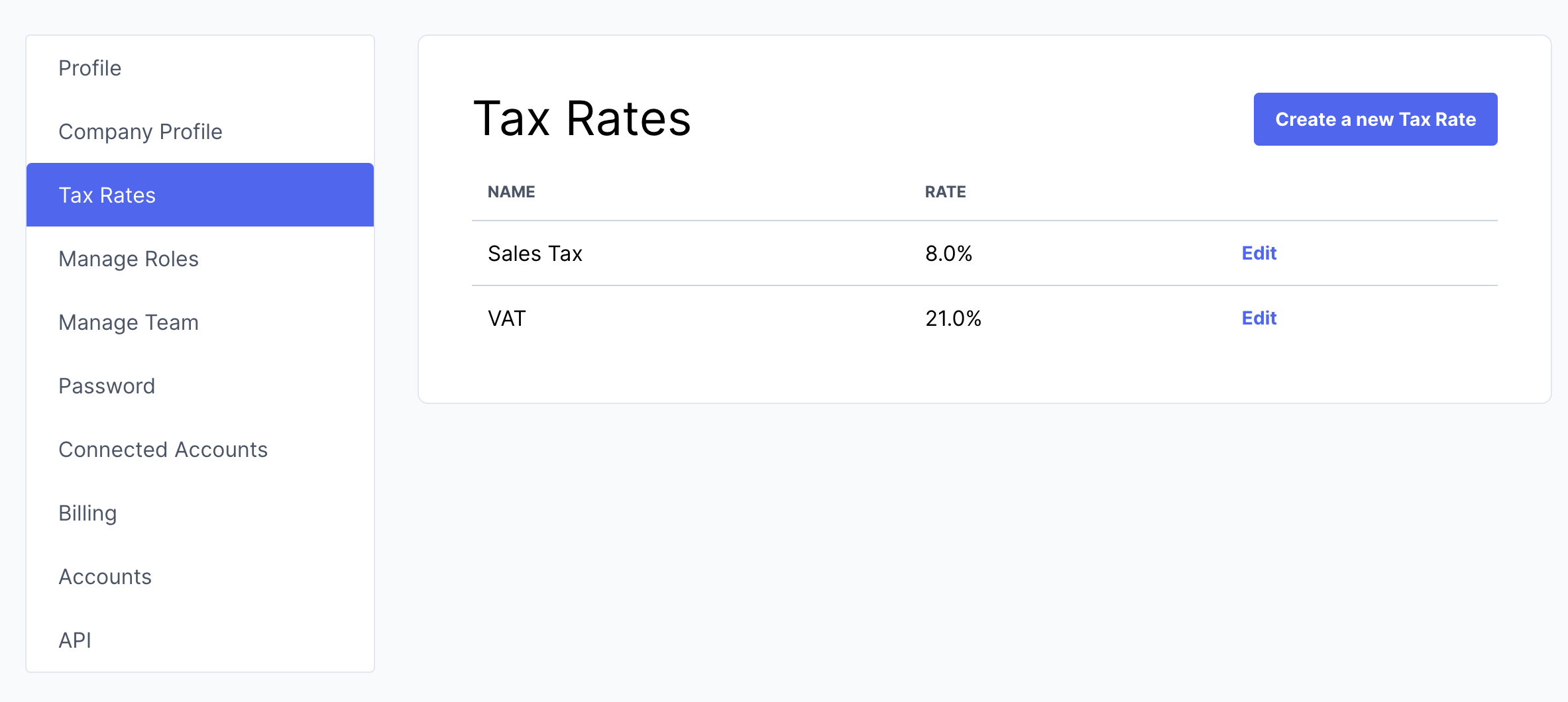 Setting Tax Rates