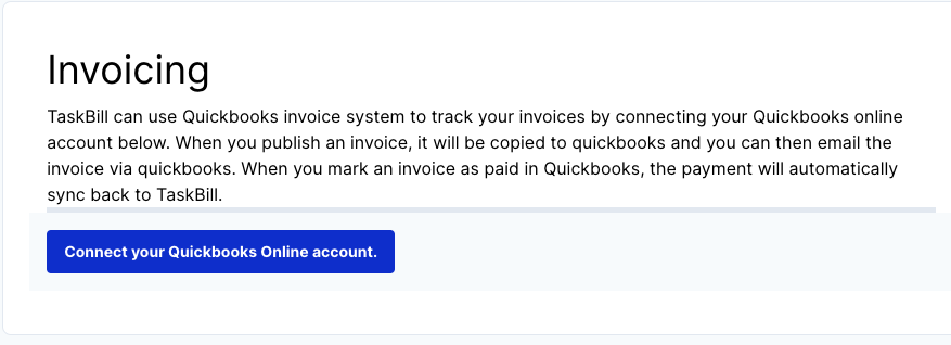 Quickbooks Online Invoice Integration